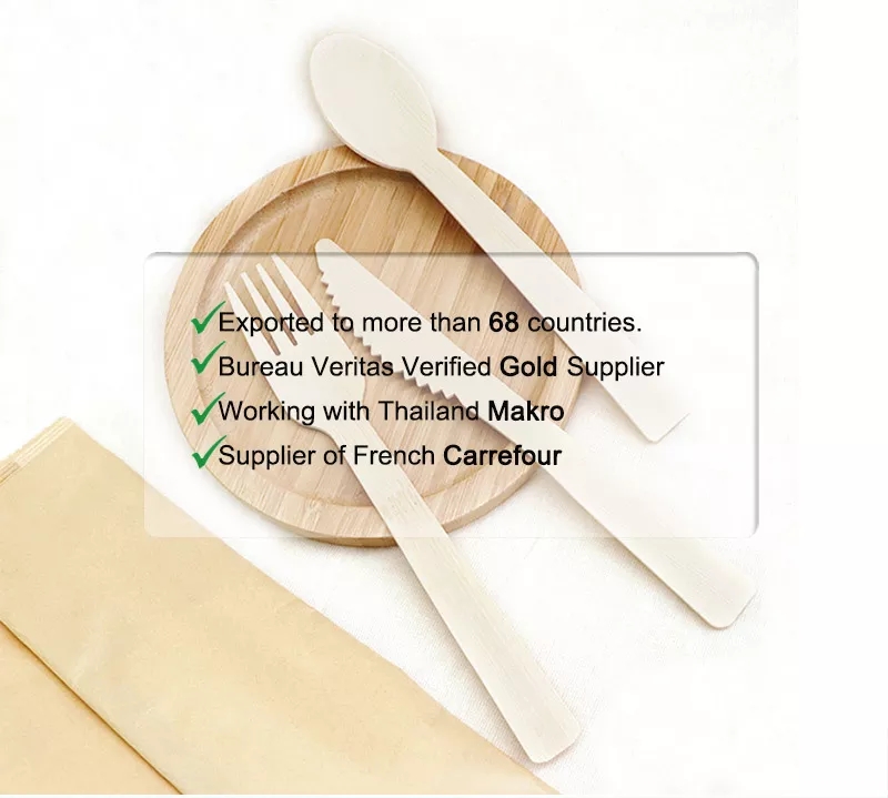 ECOfriendly and degradable disposable spoon fork knife set