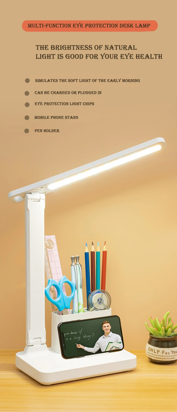 European Rotary Table Lamp modern lamp Factory Selling European Rotary Table Lamp with Pen Container