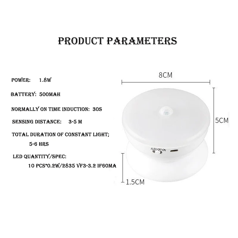 360 Degree Rotating Sensor Night Light