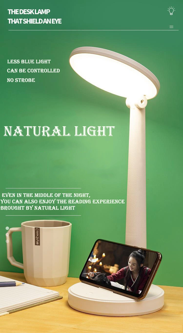Rotary Table Lamp with Pen Holder