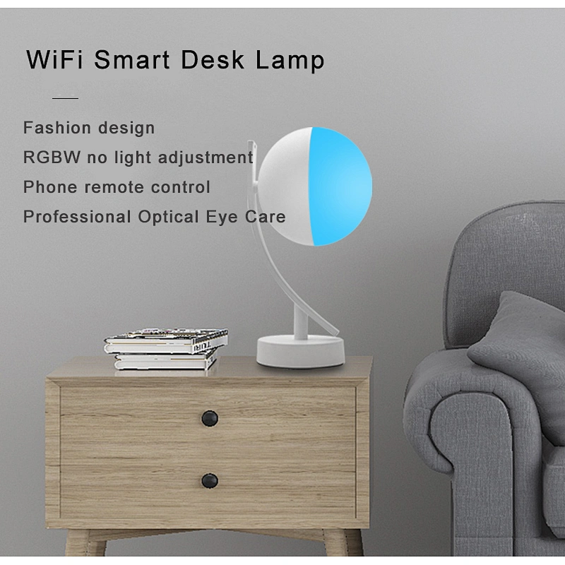 Flicker Free Anti Glarea Professional Dimmable Color Changable WiFi Intelligent Table Lamp with Long Distance Control