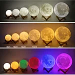 3D printed moon lights