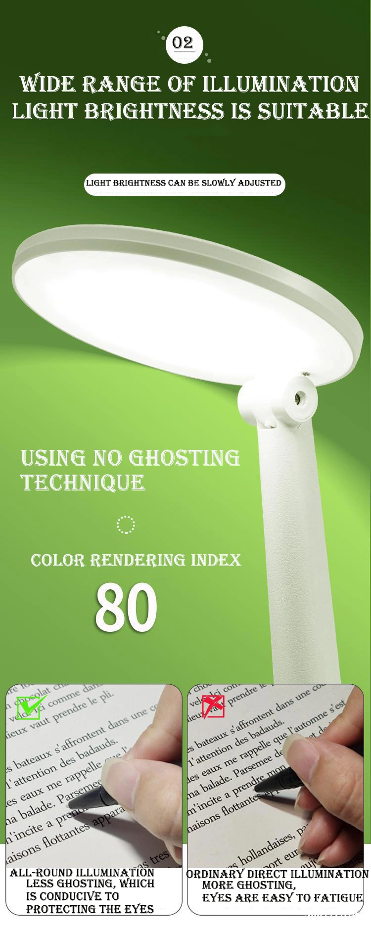Rotary Table Lamp with Pen Holder