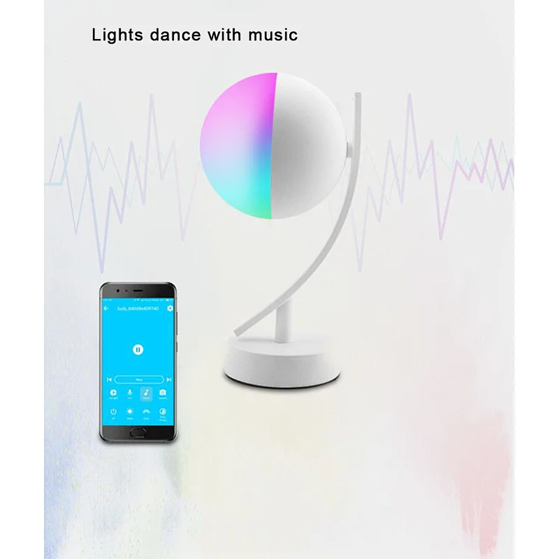 Flicker Free Anti Glarea Professional Dimmable Color Changable WiFi Intelligent Table Lamp with Long Distance Control