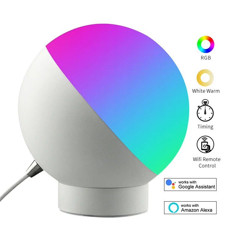 Voice Control Smart WiFi Table Lamp with Music Function