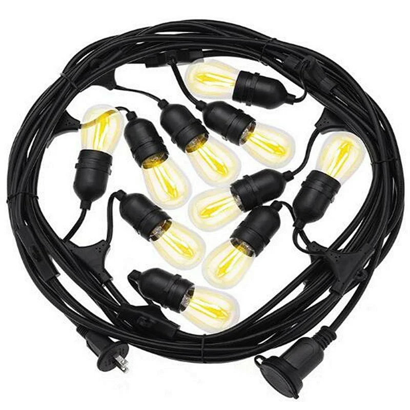 s14 led solar string light brightown clear s14 string light set