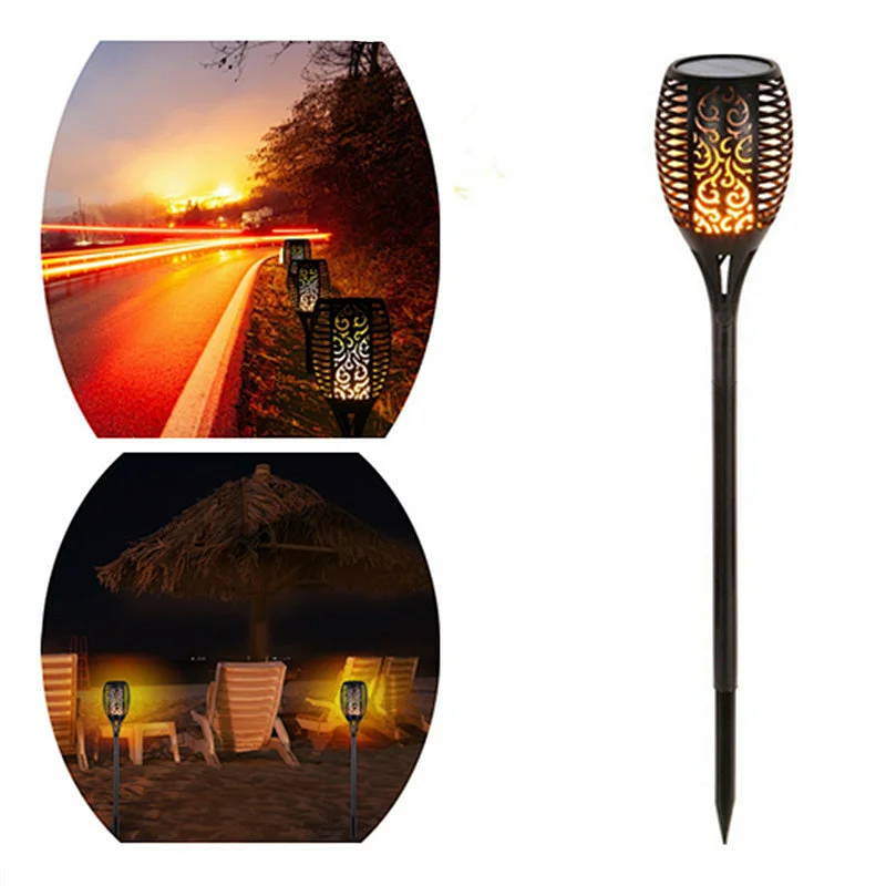solar led torch lamp led solar torch lights dancing flame