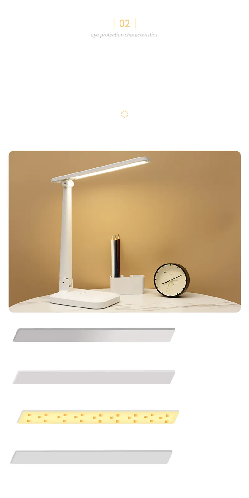 table lamp with usb port New Rotary Table Lamp with Pen Holder