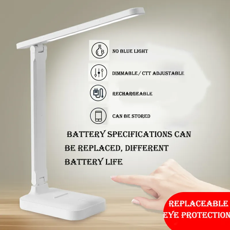 European Rotary Table Lamp White Black Color