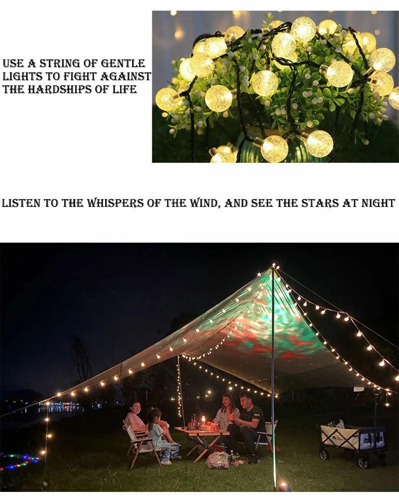 solar powered fairy lights garden solar led string lights