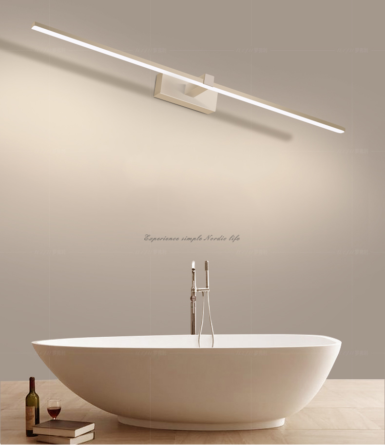 Aluminum silicon frosted white black led mirror lights