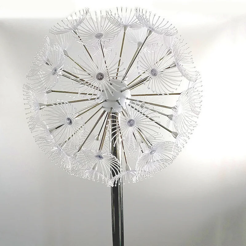 Monochrome acrylic dandelion ball diameter 40cm stainless steel tube branch