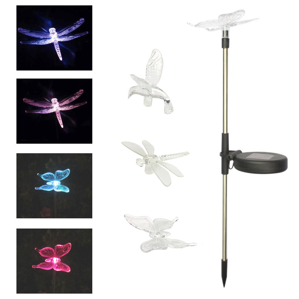 Optical fiber butterfly ground lamp