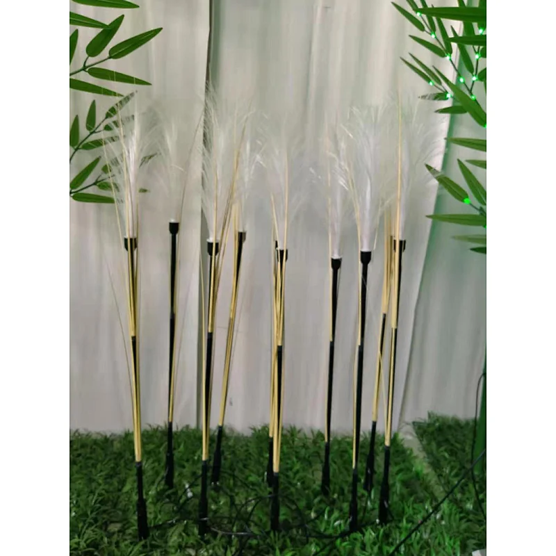 Plastic pole optical fiber reed lamp