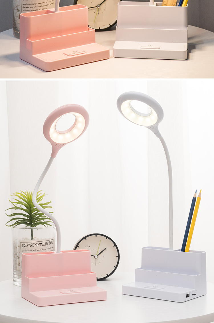 Two color ring table lamps built-in lithium battery