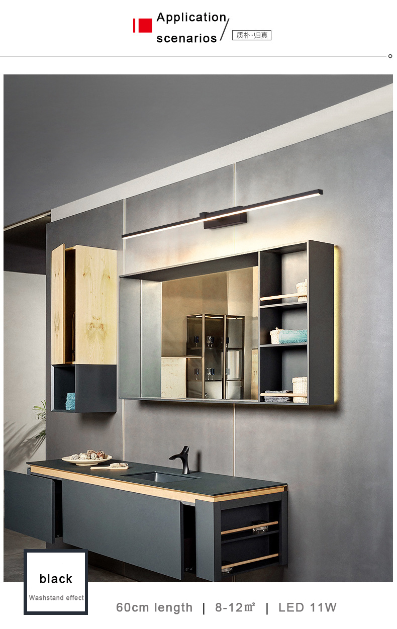 5W 7W 9W 11W aluminum fixture stainless steel base frosted PMMA mirror lights