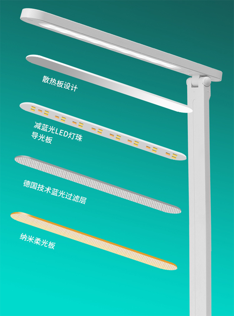 Folding table lamp with circular groove