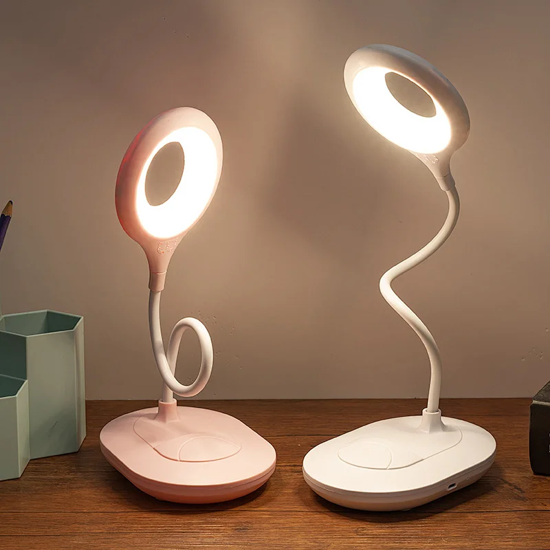 Three color ring table lamp built-in lithium battery