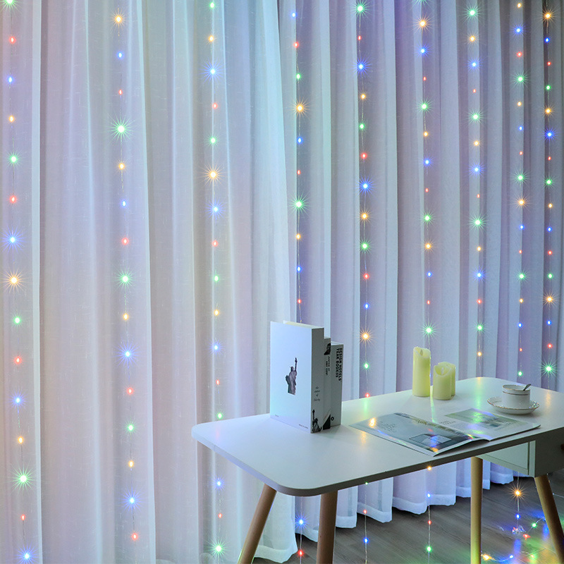LED curtain string lights