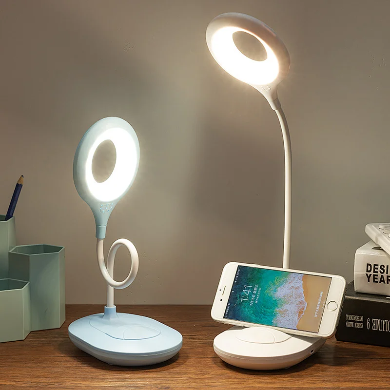Three color ring table lamp built-in lithium battery