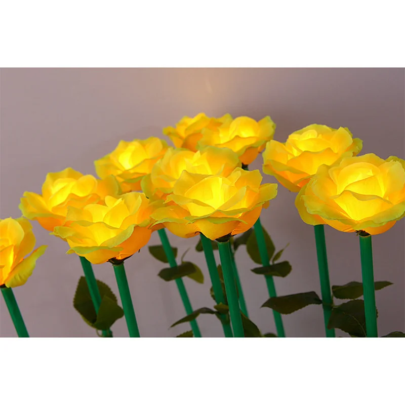 12 head silk acrylic pvc rose floor lamp