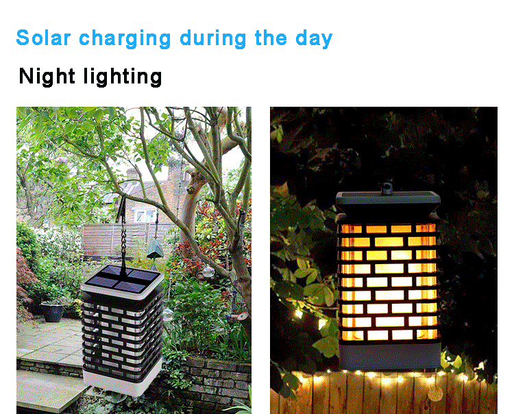 Solar flame lantern torch lights