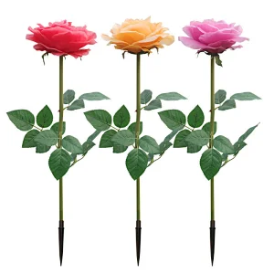 12 head silk acrylic pvc rose floor lamp
