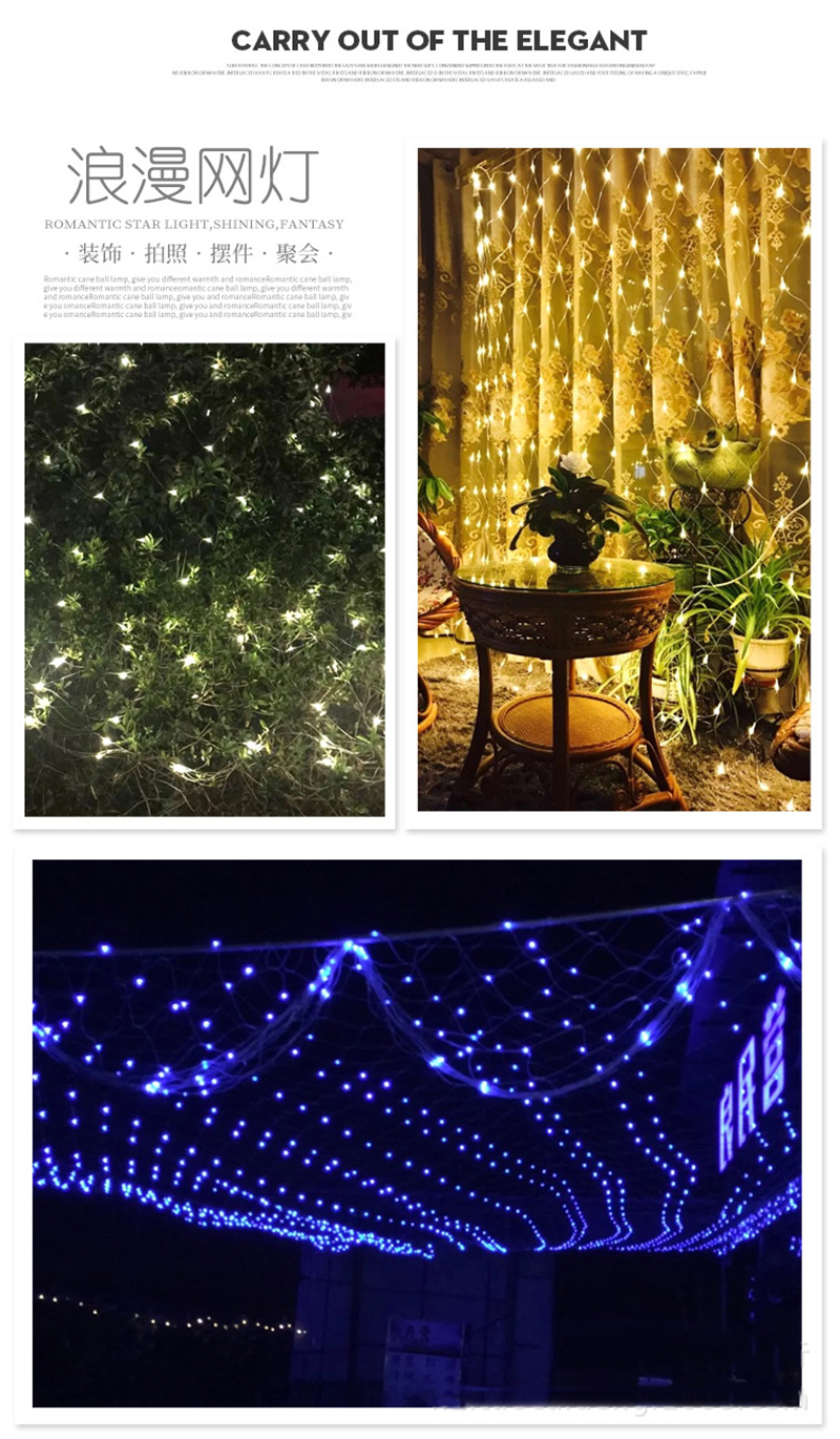 Solar Fishing Net String Lights