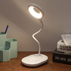 Three color ring table lamp built-in lithium battery