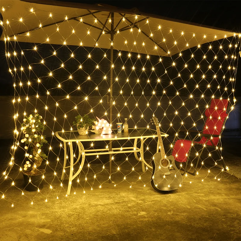 Solar Fishing Net String Lights