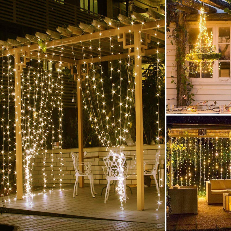 LED curtain string lights