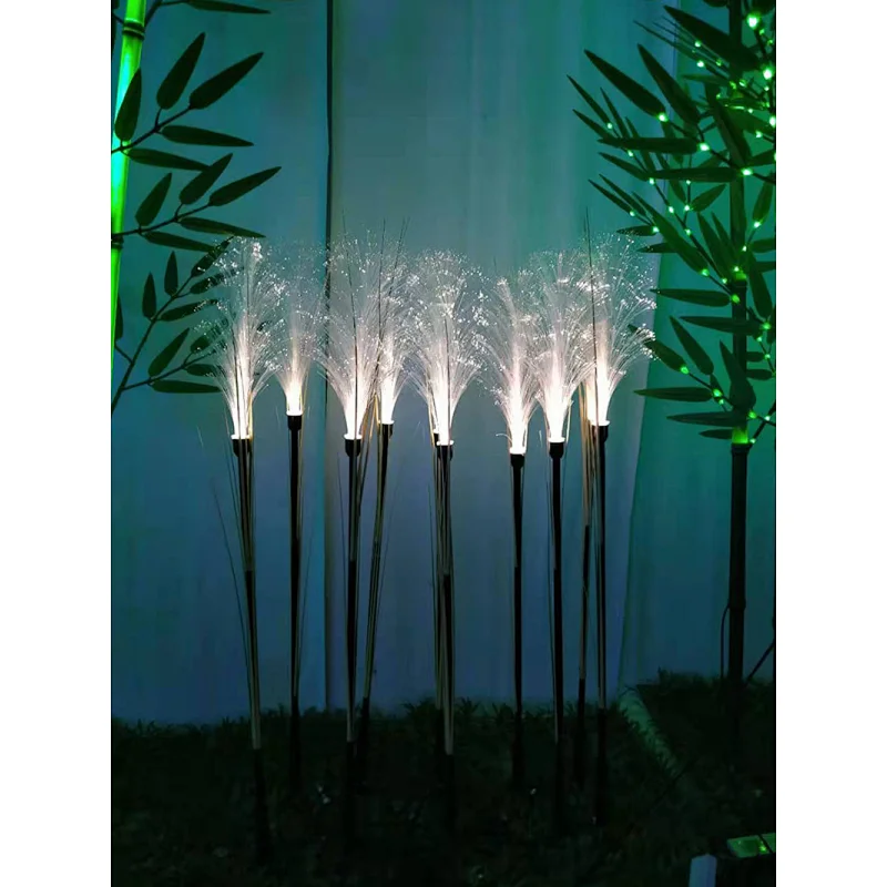 Plastic pole optical fiber reed lamp