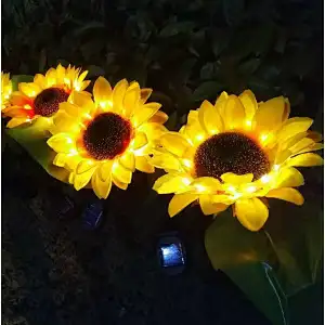 silk plastic sunflower ground lamp