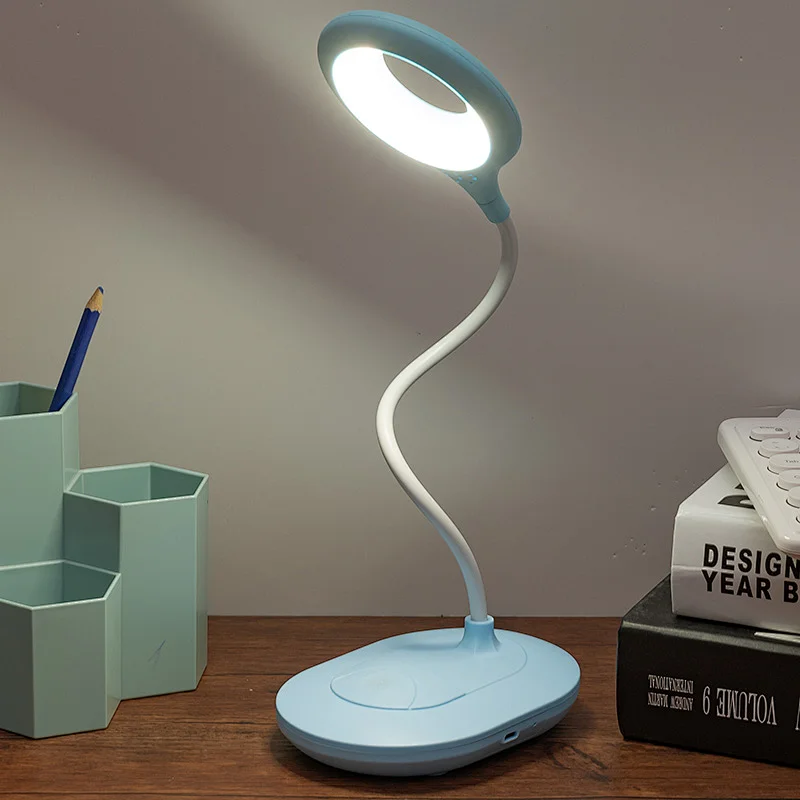 Three color ring table lamp built-in lithium battery