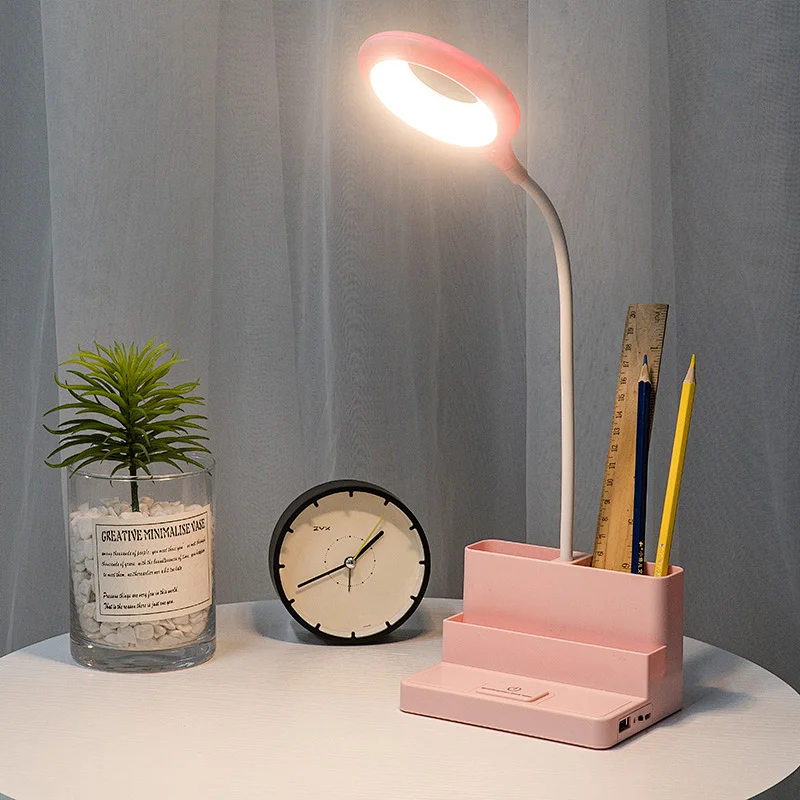Two color ring table lamps built-in lithium battery