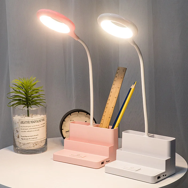 Two color ring table lamps built-in lithium battery