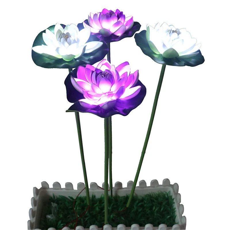 Water floating lotus lamp