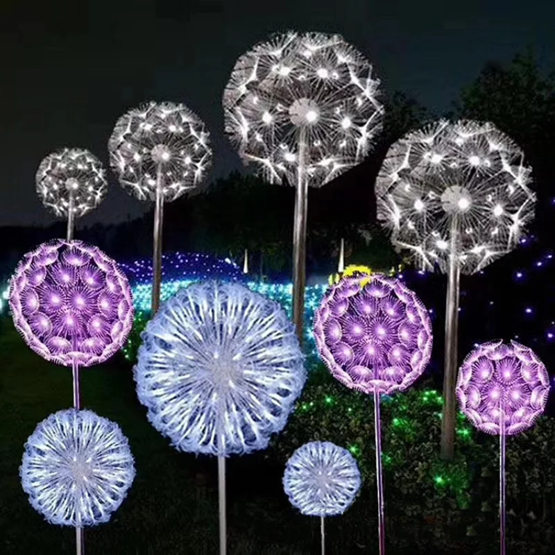 Monochrome acrylic dandelion ball diameter 40cm stainless steel tube branch