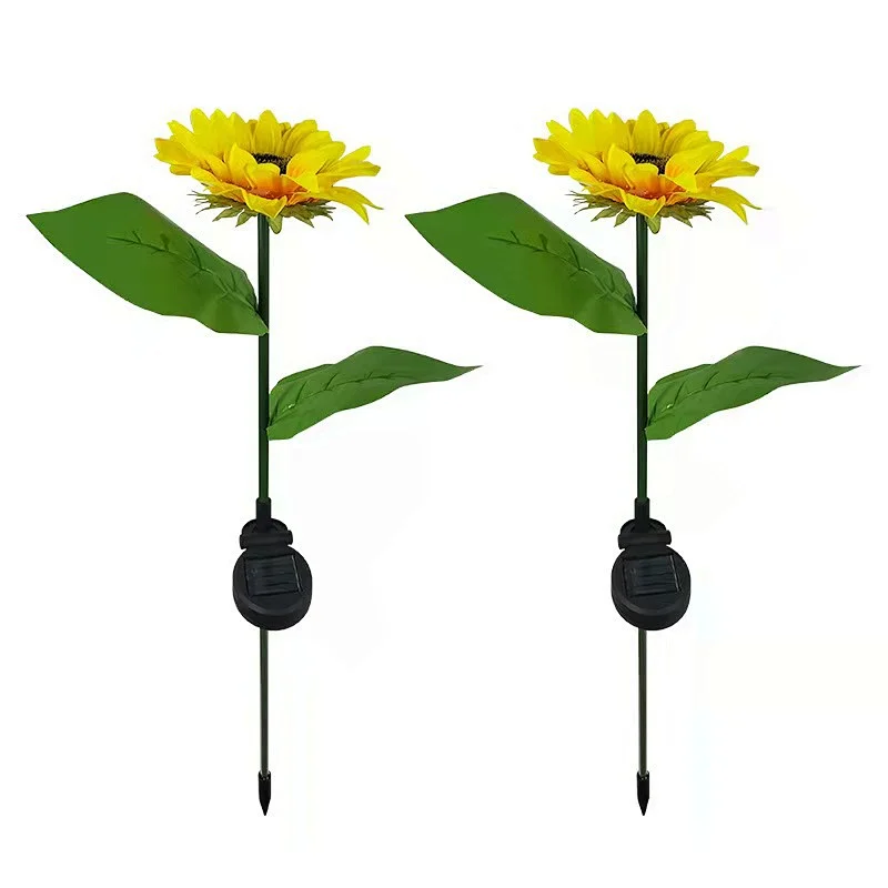 silk plastic sunflower ground lamp