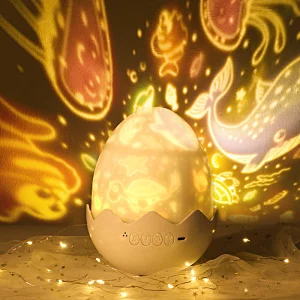 Eggshell tumbler projection lamp