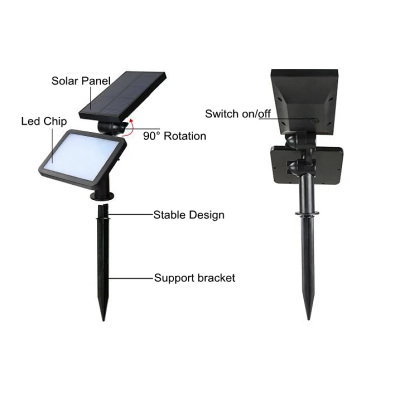 Floor lamp with solar panel 20W