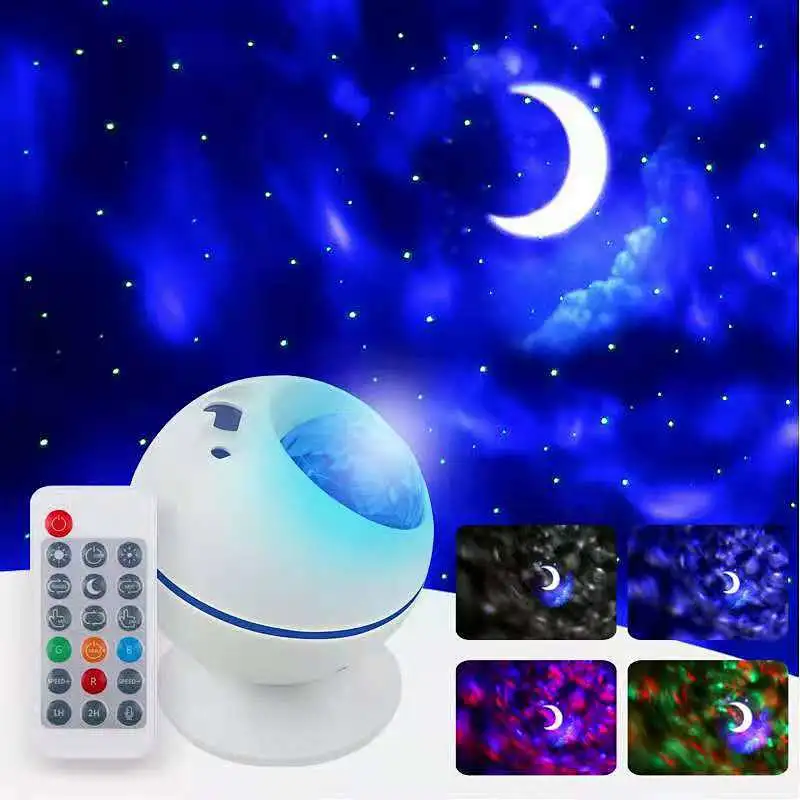 Cloud laser moon lucky stone projection lamp with remote control