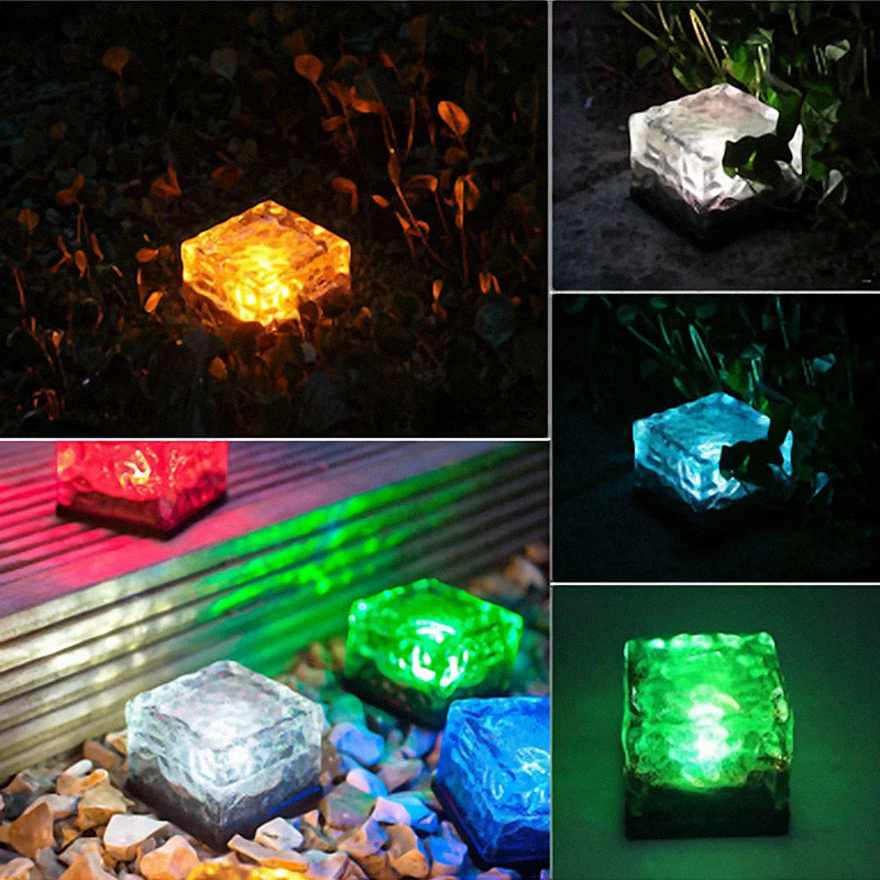 Small solar led ground lights ice lamp