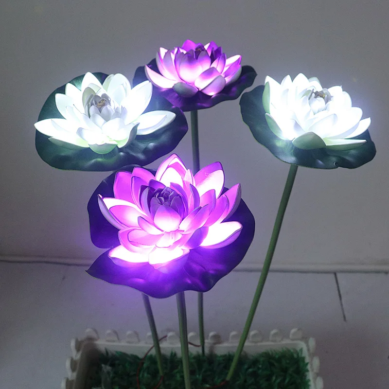 Water floating lotus lamp