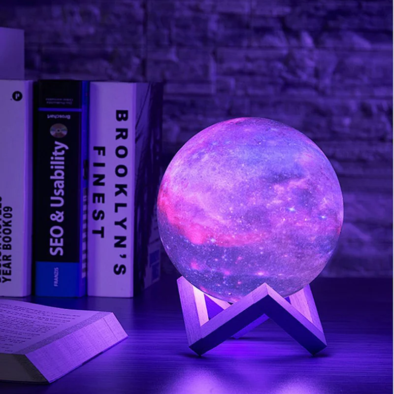 3 colors 16 colors touch pat remote control painted moon light