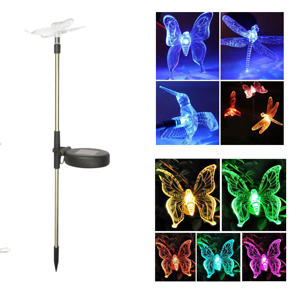 Optical fiber butterfly ground lamp