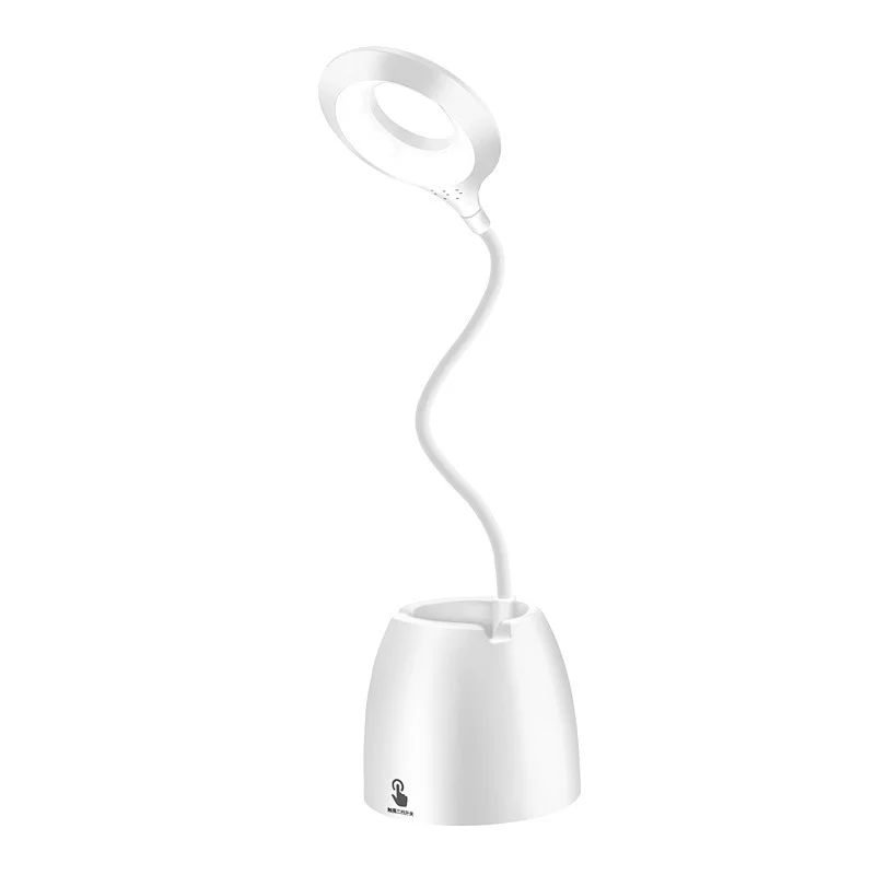 Brush pot circular or ring table lamp