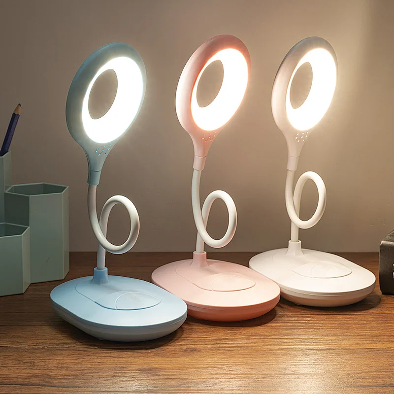 Three color ring table lamp built-in lithium battery