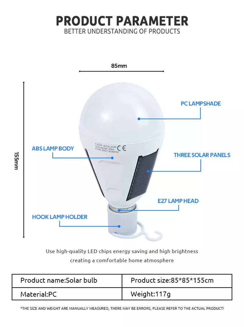 Solar emergency led bulb