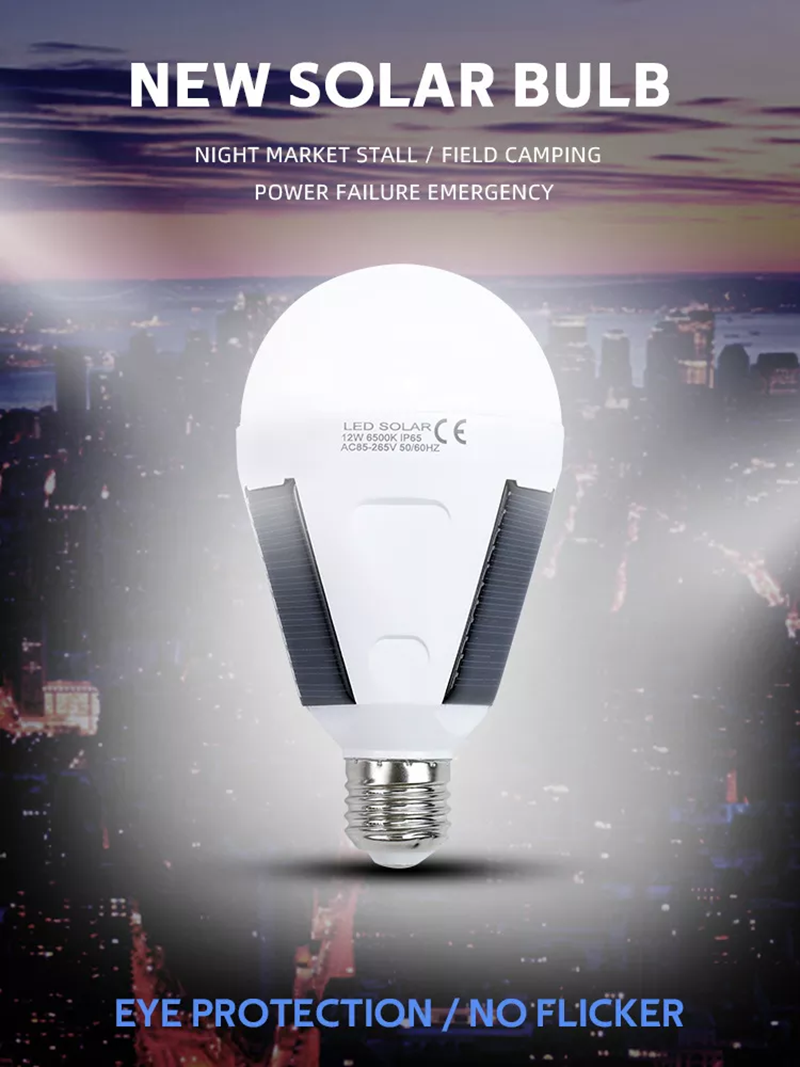 Solar emergency led bulb